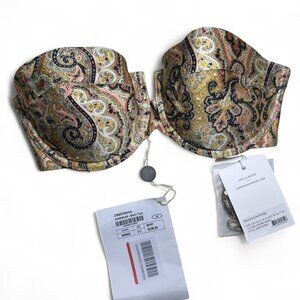 Zimmermann Strapless Freja Balconette Bikini Top US 2-4 C/D Jadore Paisley NWT